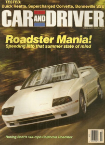 CAR & DRIVER 1988 FEB - SPEEDSTER, REATTA, B&M VETTE
